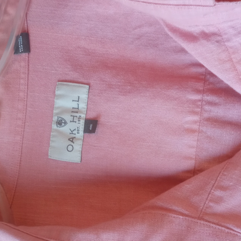Oak Hill Men's Pink Short Sleeve Shirt - Picture 2 of 9